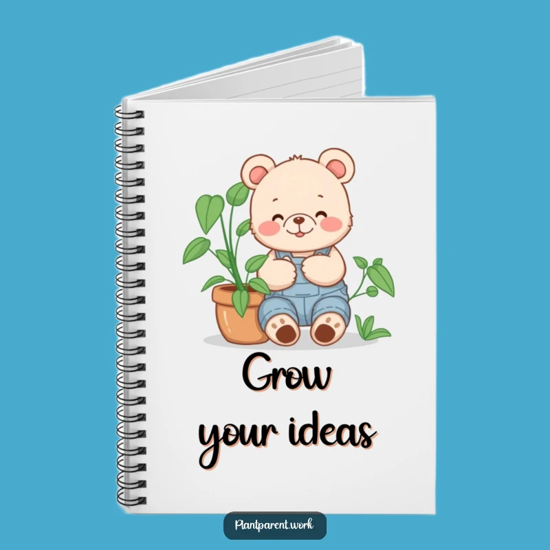 Funny Bear Cub Gardener Notebook: Overalls Hugger, Ideal Funny Gift